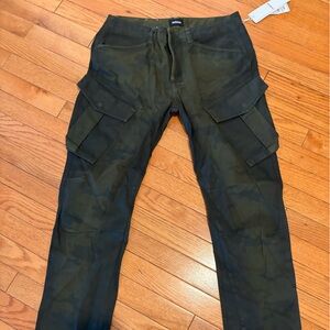 Hudson Jeans Men's Black Cargo Pants with Utility Pockets